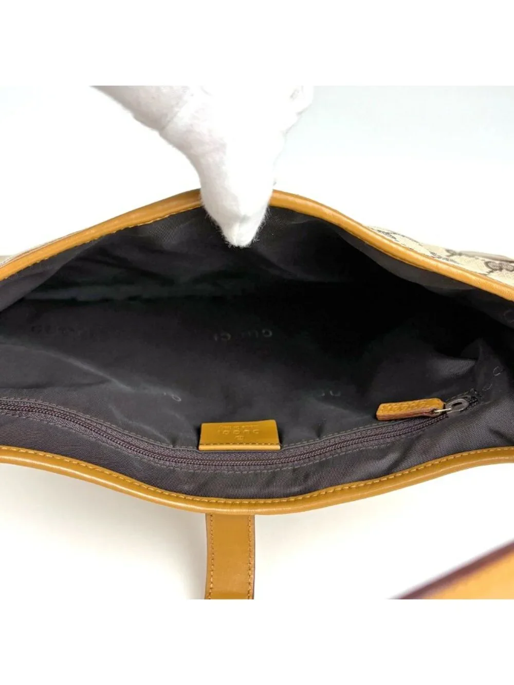 Gucci Shoulder Bag Jackie Line GG Canvas Brown